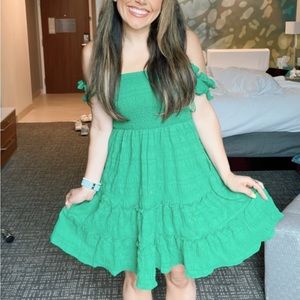 NWOT green mini dress